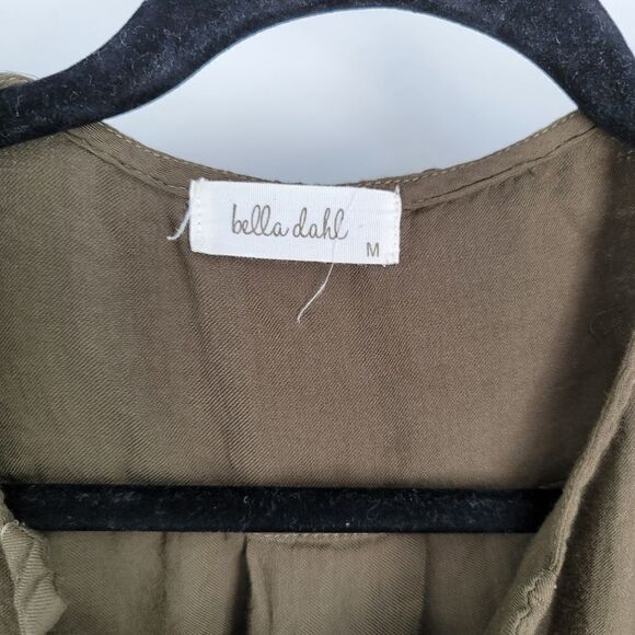 Bella dahl brown tunic with lace up collar - Picture 7 of 10